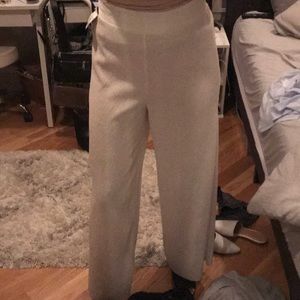 High waisted flat leg pant